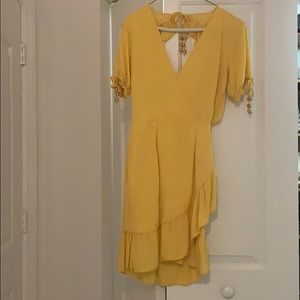 Sabo Luxe Yellow ruffle Dress